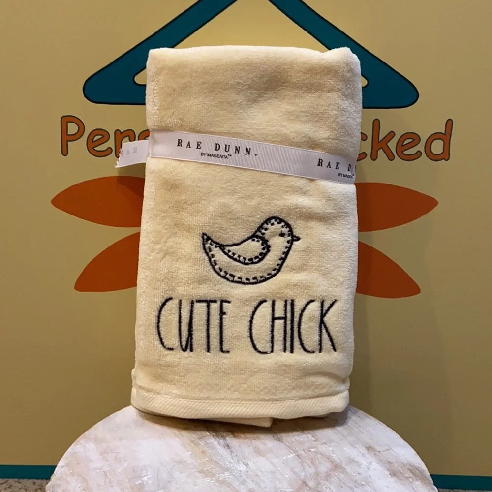 Rae Dunn CUTE CHICK Hand Towels